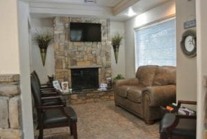 At the waiting area of Caughlin Crossing Dentistry